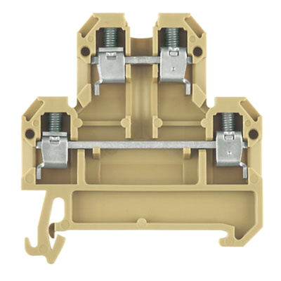 Weidmuller SAK Series Beige, Yellow Double Level Terminal Block, Double-Level, Screw Termination