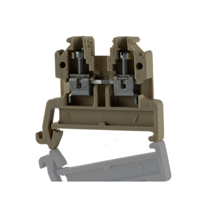Weidmuller SAK Series Beige Feed Through Terminal Block, 2.5mm², Single-Level, Screw Termination