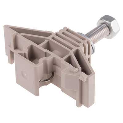 Weidmuller WF 8/32 Series Dark Beige Feed Through Terminal Block, 50mm², Single-Level, Screw Termination