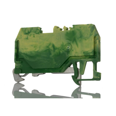 Wago 279 Series Green/Yellow Earth Terminal Block, 1.5mm², Single-Level, Cage Clamp Termination