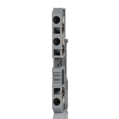 Wago 282 Series Grey Feed Through Terminal Block, 6mm², Single-Level, Cage Clamp Termination