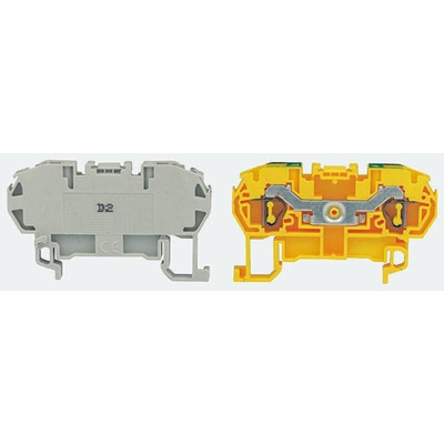 Wago 264 Series Orange Feed Through Terminal Block, 2.5mm², Single-Level, Cage Clamp Termination