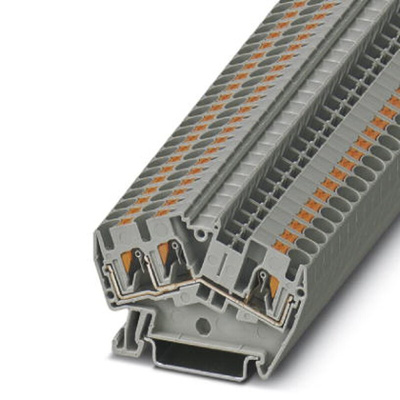 Phoenix Contact PTS 4-TWIN Series Feed Through Terminal Block, Push In Termination