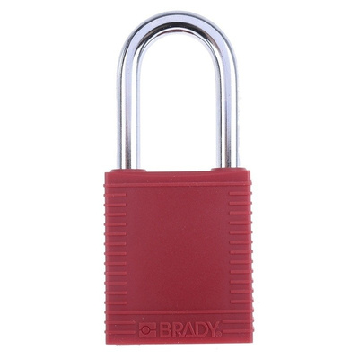 Brady 6 Lock Plastic Lockout Box- Red
