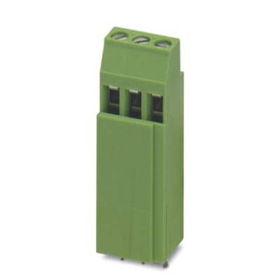 Phoenix Contact MKKDSH 3/ 3 Series Green DIN Rail Terminal Block, Single-Level, Screw Termination