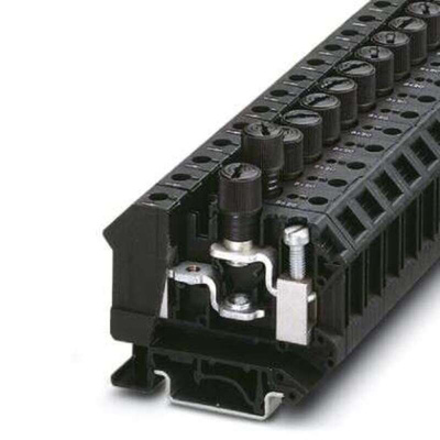 Phoenix Contact 3X32), UK 10-DREHSI (6 Series Black Fuse Terminal Block, 16mm², Screw Termination