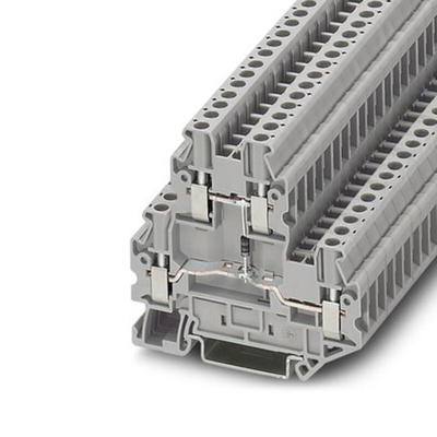 Phoenix Contact UTTB 2.5-DIO/O-U Series Grey Component Terminal Block, 2.5mm², 2-Level, Screw Termination