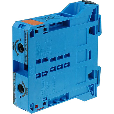 Wago 285 Series Blue Feed Through Terminal Block, 95mm², Single-Level, Power Cage Clamp Termination