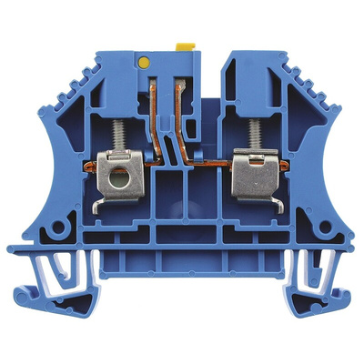 Weidmuller WTR Series Blue Disconnect Terminal Block, 4mm², Single-Level, Screw Termination