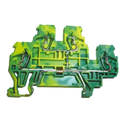 Wago 870 Series Green/Yellow Earth Terminal Block, 2.5mm², Double-Level, Cage Clamp Termination