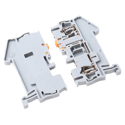 Phoenix Contact ST 2.5-MT Series Grey Knife Disconnect Terminal Block, 0.2 → 6mm², Single-Level, Spring Clamp