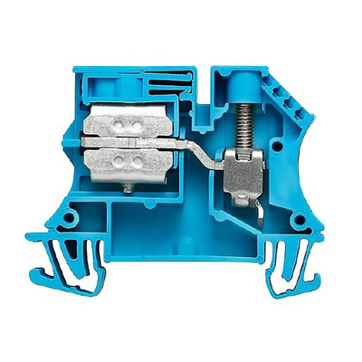 Weidmuller WNT Series Blue DIN Rail Terminal Block, 10mm², Single-Level, Busbar Termination