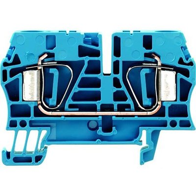 Weidmuller ZDU Series Blue Standard Din Rail Terminal, 6mm², Single-Level, Clamp Termination