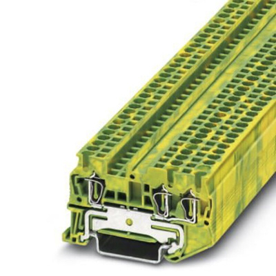 Phoenix Contact ST 2.5-TWIN-PE Series Green/Yellow Earth Terminal Block