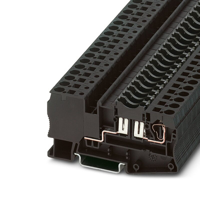 Phoenix Contact ST 4-FSI/C Series Black DIN Rail Terminal Block, 0.08 → 4mm², Single-Level, Spring Clamp