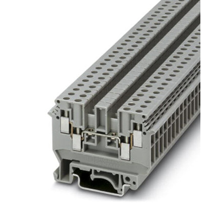 Phoenix Contact UDK 4 Series Grey DIN Rail Terminal Block, Double-Level, Screw Termination