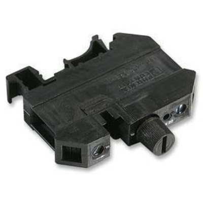 Phoenix Contact UK 10-DREHSI (5X20) Series Black Fused DIN Rail Terminal, 0.5 → 16mm², Single-Level, Screw Down