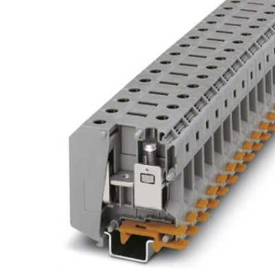 Phoenix Contact UKH 50 Series Grey DIN Rail Terminal Block, Screw Termination