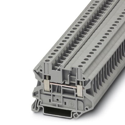 Phoenix Contact UT 4-MTD RD Series Grey Feed Through Terminal Block, 4mm², Single-Level, Screw Termination, ATEX, IECEx
