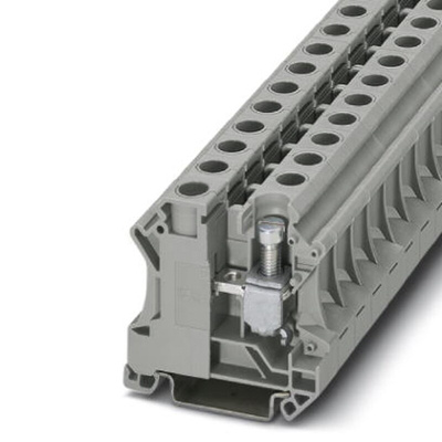 Phoenix Contact UTI 16 Series Grey Feed Through Terminal Block, 6 → 25mm², Single-Level, Screw Termination