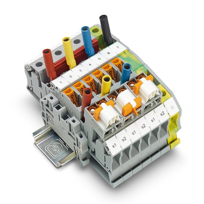 Phoenix Contact UTME 6 Series Grey Test Disconnect Terminal Block, 0.2 → 10mm², Single-Level, Screw Termination