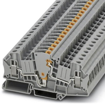 Phoenix Contact UTME 6 Series Grey Test Disconnect Terminal Block, 0.2 → 10mm², Single-Level, Screw Termination