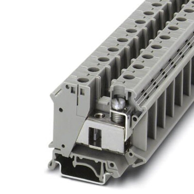 Phoenix Contact UTI 35 Series Grey DIN Rail Terminal Block, 0.75 → 35mm², Single-Level, Screw Termination