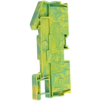 Phoenix Contact PT 2.5-QUATTRO-PE Series Green/Yellow Earth Terminal Block, 0.14 → 4mm², Single-Level, Push In