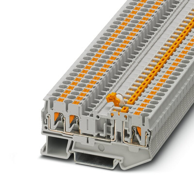 Phoenix Contact PT 2.5-TWIN-MT Series Grey Knife Disconnect Terminal Block, 0.14 → 4mm², Single-Level, Push In