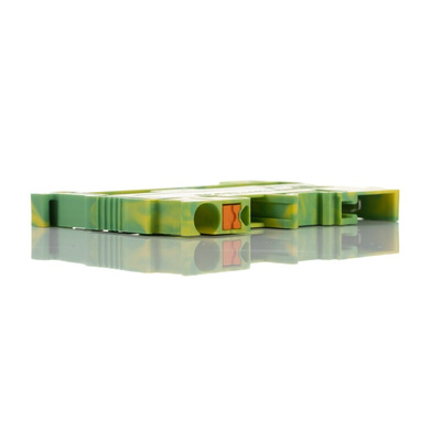 Phoenix Contact PT 2.5/1P-PE Series Green/Yellow Earth Terminal Block, 0.14 → 4mm², Single-Level, Plug In