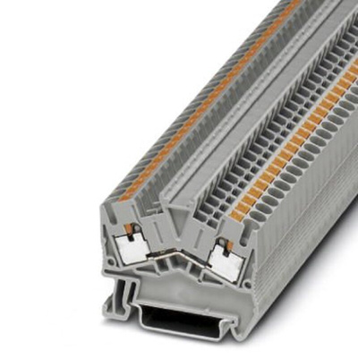 Phoenix Contact PTS 2.5 Series Grey Feed Through Terminal Block, 0.14 → 4mm², Single-Level, Push In Termination