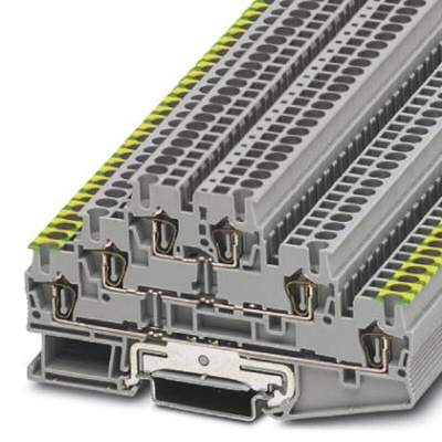 Phoenix Contact ST 2.5-PE/L/L Series Grey Multi Level Terminal Block, 0.08 → 4mm², Triple-Level, Spring Clamp