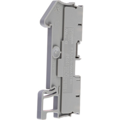 Phoenix Contact PT 1.5/S-QUATTRO Series Grey Feed Through Terminal Block, 0.14 → 1.5mm², Single-Level, Push In