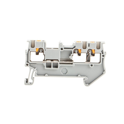 Phoenix Contact PT 1.5/S-TWIN Series Grey Feed Through Terminal Block, 0.14 → 1.5mm², Single-Level, Push In