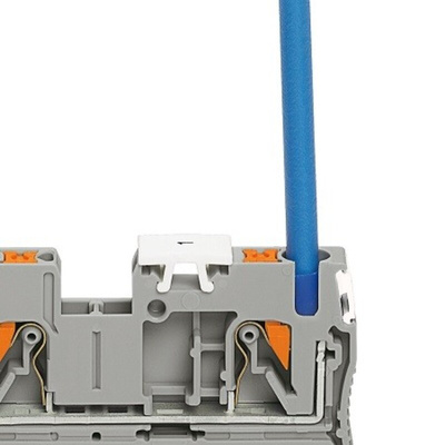 Phoenix Contact PT 1.5/S-TWIN Series Grey Feed Through Terminal Block, 0.14 → 1.5mm², Single-Level, Push In