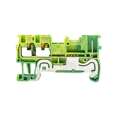 Phoenix Contact PT 1.5/S-TWIN/1P-PE Series Green/Yellow Earth Terminal Block, 0.14 → 1.5mm², Single-Level, Plug