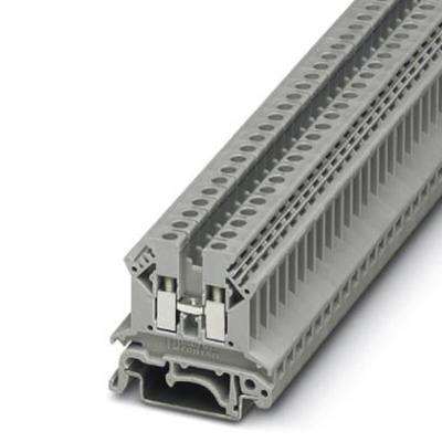 Phoenix Contact UK 2.5 B Series Grey DIN Rail Terminal Block, Single-Level, Screw Termination