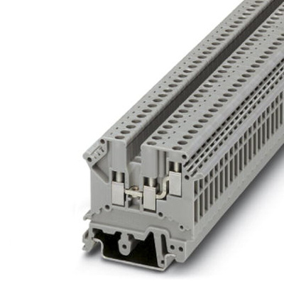 Phoenix Contact UK 3-TWIN Series Grey Fused DIN Rail Terminal, Double-Level, Screw Termination
