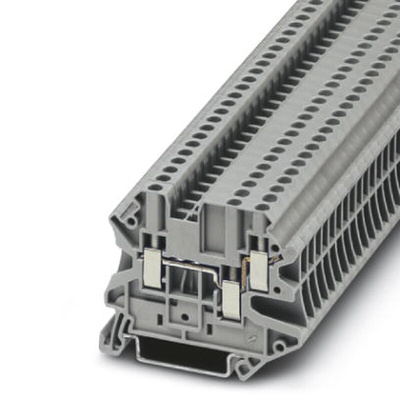 Phoenix Contact UT 2.5-TWIN Series Grey DIN Rail Terminal Block, Single-Level, Screw Termination, ATEX