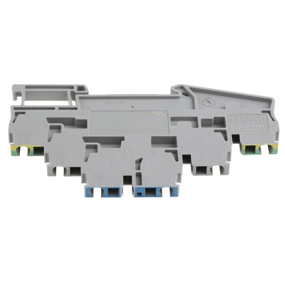Phoenix Contact ST 2.5-PE/L/N Series Grey DIN Rail Terminal Block, Triple-Level, Spring Clamp Termination