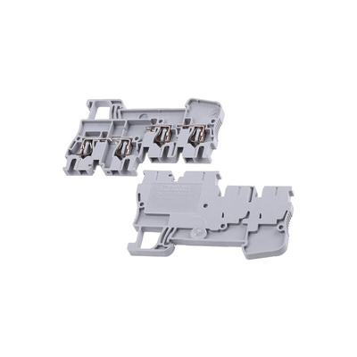 Phoenix Contact STIO Clipline Series Grey DIN Rail Terminal Block, 2.5mm², Triple-Level, Spring Clamp Termination