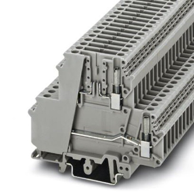 Phoenix Contact UKK 5-TG Series Grey Feed Through Terminal Block, Double-Level, Screw Termination
