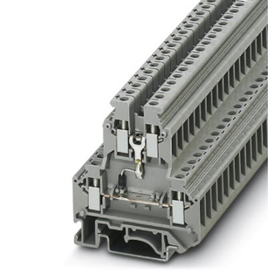 Phoenix Contact UKK Series Grey DIN Rail Terminal Block, Double-Level, Screw Termination