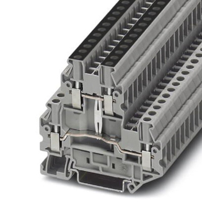 Phoenix Contact UTTB 2.5-PV Series Grey Double Level Terminal Block, Double-Level, Screw Termination