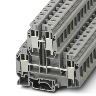Phoenix Contact UKKB Series Grey Feed Through Terminal Block, Double-Level, Screw Termination