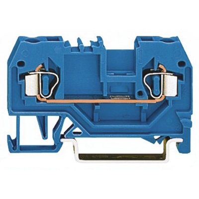 Wago 281 Series Blue Feed Through Terminal Block, 4mm², Single-Level, Cage Clamp Termination, ATEX, IECEx