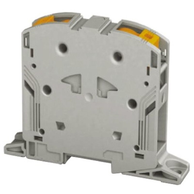 Phoenix Contact PTPOWER 95-F Series Grey DIN Rail Terminal Block, 95mm², Single-Level, Push In Termination