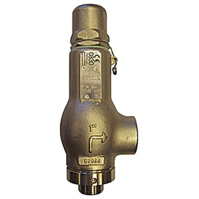 Tosaca 1216FML 3bar Pressure Relief Valve With BSP 1 in BSP Connection and a BSP 1 Exhaust Port