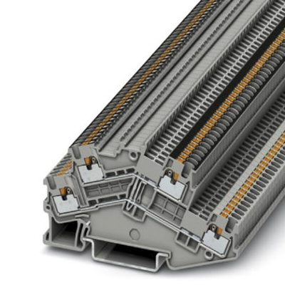 Phoenix Contact PTTBS 1.5/S-PV Series Grey Double Level Terminal Block, Double-Level, Push In Termination
