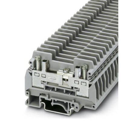 Phoenix Contact URTK/S Series Grey Test Disconnect Terminal Block, Single-Level, Screw Termination